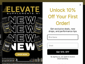 elevatesupplementsstore.com homepage screenshot