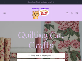 quiltingcat.com homepage screenshot