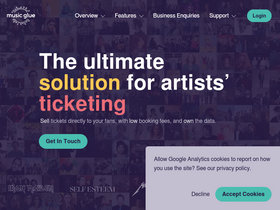 'musicglue.com' screenshot