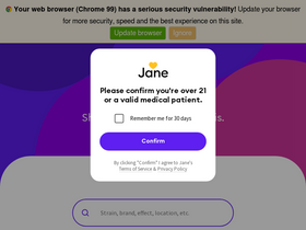 'iheartjane.com' screenshot