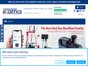 'completeaquatics.co.uk' screenshot