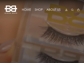 blinkingbeaute.com homepage screenshot