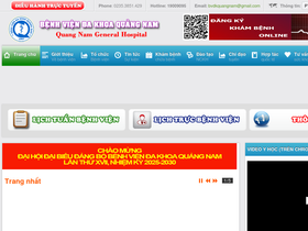 'bvdkquangnam.vn' screenshot
