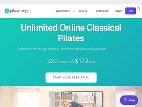 'pilatesology.com' screenshot