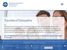 'osteopathie.de' screenshot