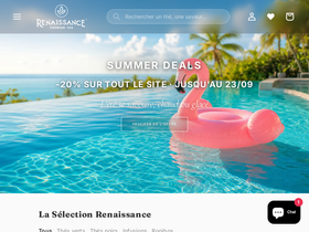 Renaissance Tea homepage screenshot