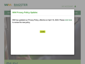 'thebagster.com' screenshot