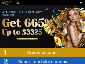 'goldenladycasino.com' screenshot