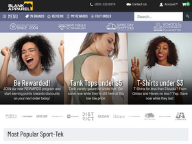 'blankapparel.com' screenshot