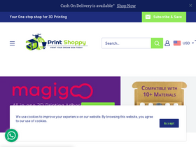 3dprintshoppy.com homepage screenshot