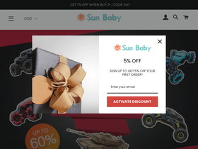 Sunbabystore.com website screenshot