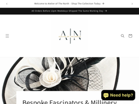 fascinators.online homepage screenshot