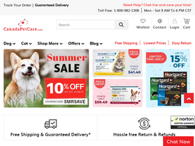 'canadapetcare.com' screenshot
