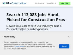 'ihireconstruction.com' screenshot