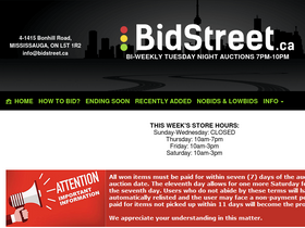 'bidstreet.ca' screenshot