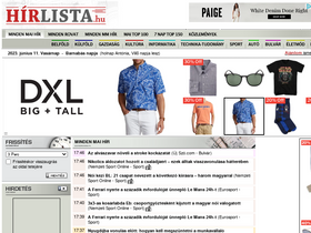 'hirlista.hu' screenshot
