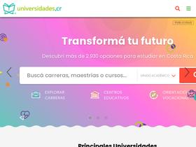 'universidades.cr' screenshot