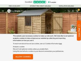 'buyshedsdirect.co.uk' screenshot