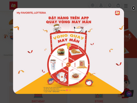 'lotteria.vn' screenshot