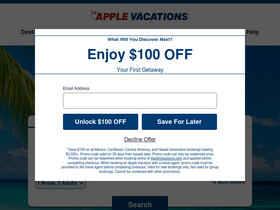 'applevacations.com' screenshot