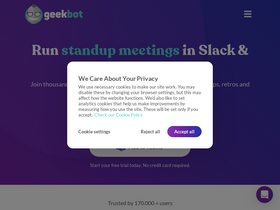 'geekbot.com' screenshot