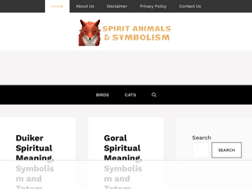 'spiritanimalsandsymbolism.com' screenshot
