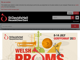 'stdavidshallcardiff.co.uk' screenshot