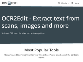 'ocr2edit.com' screenshot