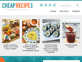 'cheaprecipeblog.com' screenshot
