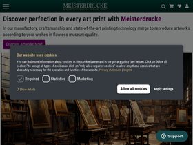 'meisterdrucke.us' screenshot
