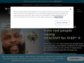 'descovy.com' screenshot