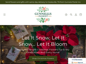 gunnelsflowers.com homepage screenshot