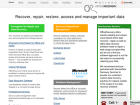 'officerecovery.com' screenshot