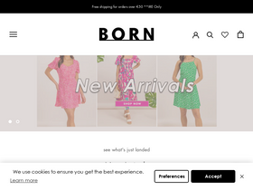 'bornclothing.ie' screenshot