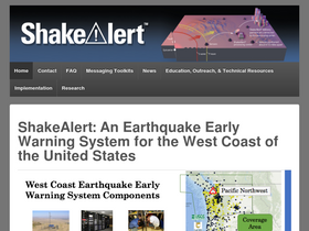 'shakealert.org' screenshot