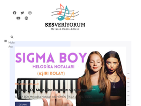 'sesveriyorum.com' screenshot