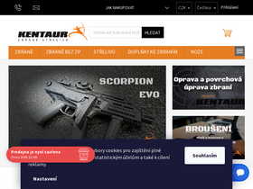 'kentaurzbrane.cz' screenshot