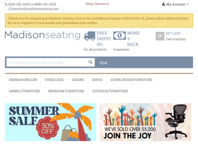 'madisonseating.com' screenshot