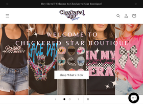 checkeredstarboutique.com homepage screenshot