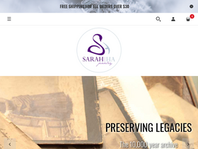 Sarahha homepage screenshot