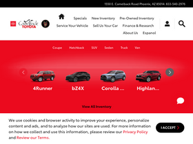 'camelbacktoyota.com' screenshot