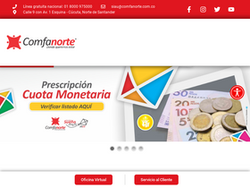 'comfanorte.com.co' screenshot