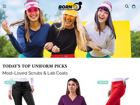 bornouniforms.com homepage screenshot