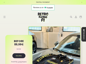 Retro Racing F1 homepage screenshot