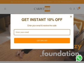 carpetlive.com homepage screenshot