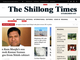 'theshillongtimes.com' screenshot