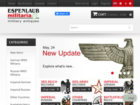 'aboutww2militaria.com' screenshot