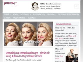 'perfekt-schminken.de' screenshot