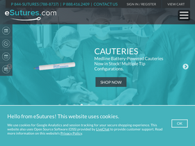 'esutures.com' screenshot