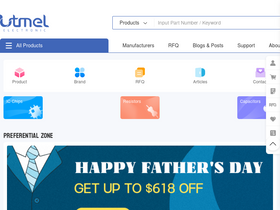 'utmel.com' screenshot